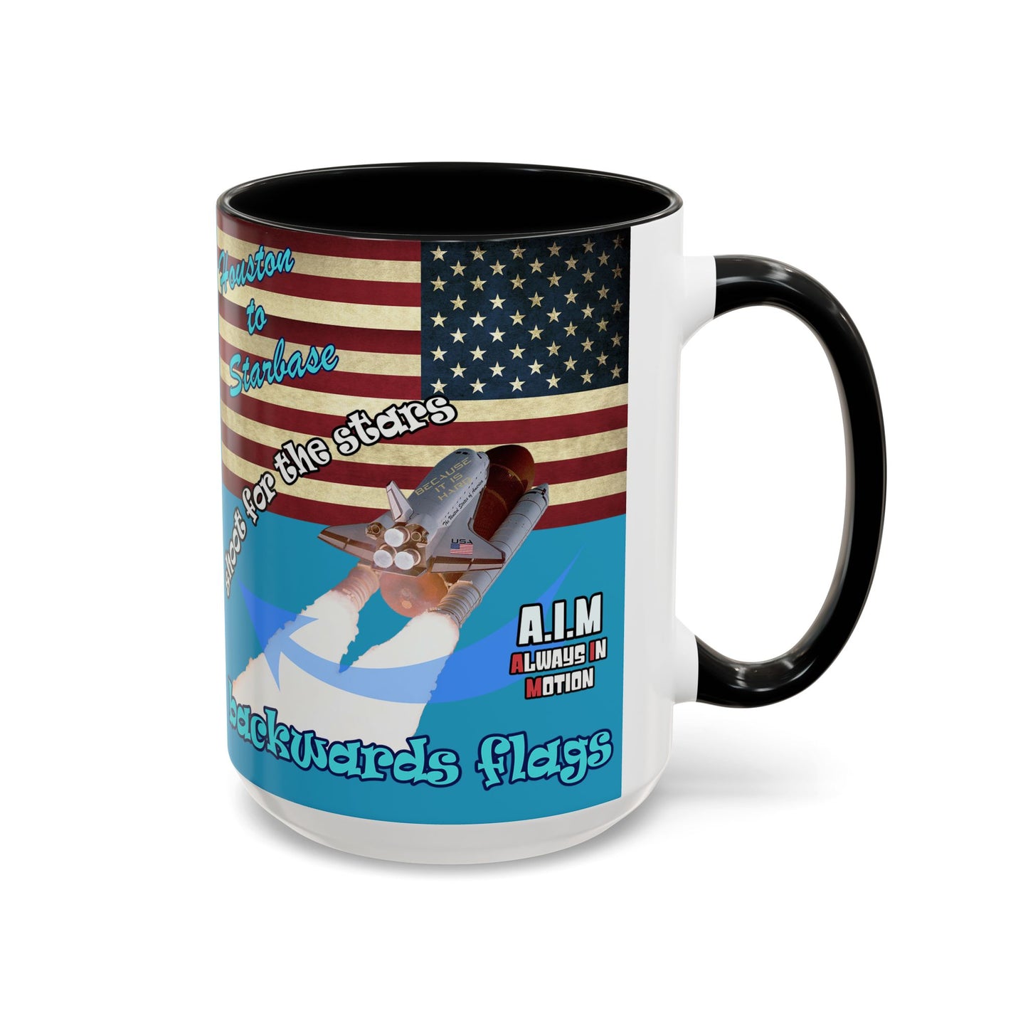 shoot for the stars - Accent Mug (turquoise)
