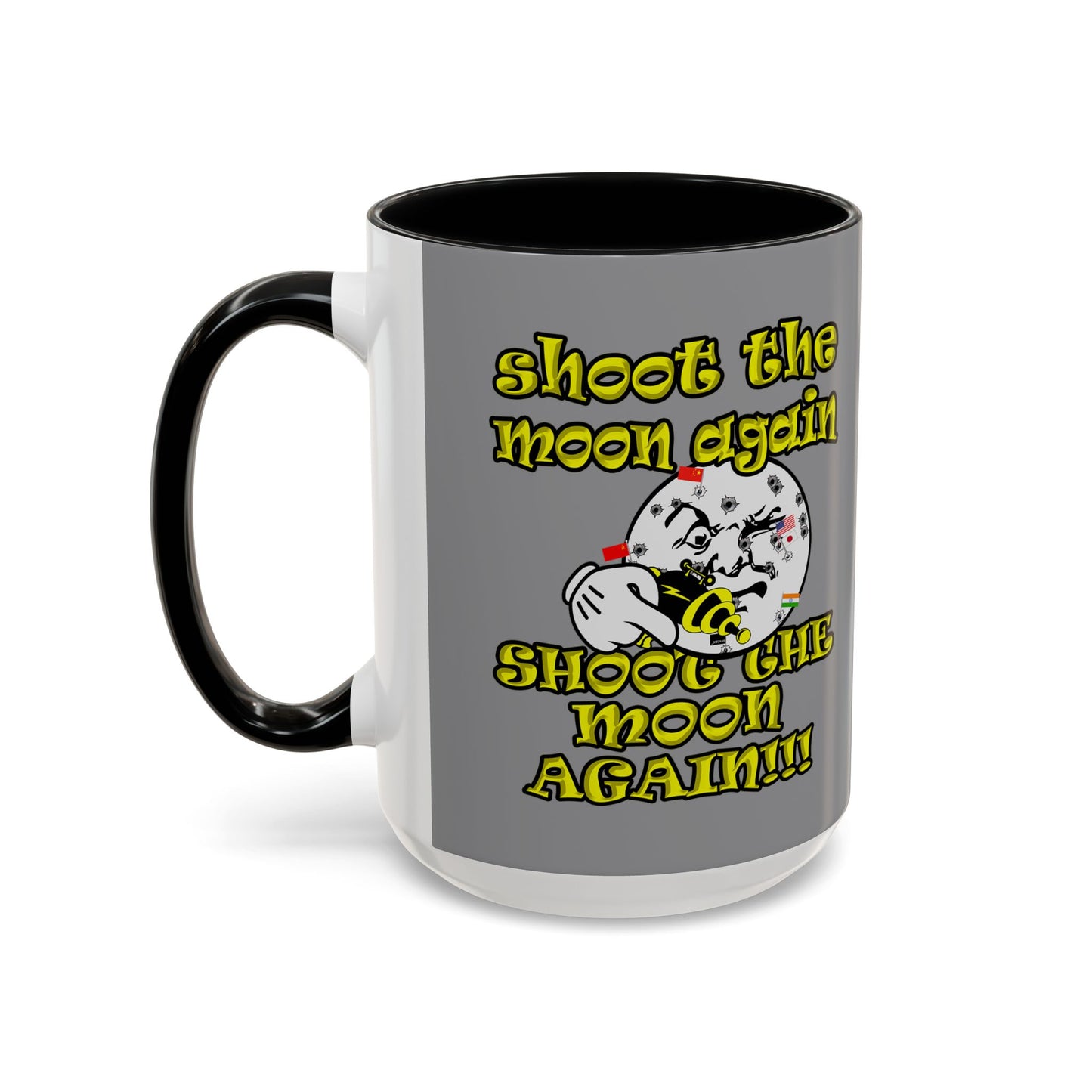shoot the moon again - Accent Mug (grey)