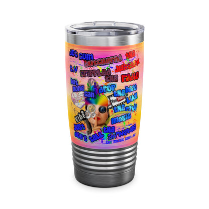 drop the beat - Ringneck Tumbler, 20oz  (color blur)