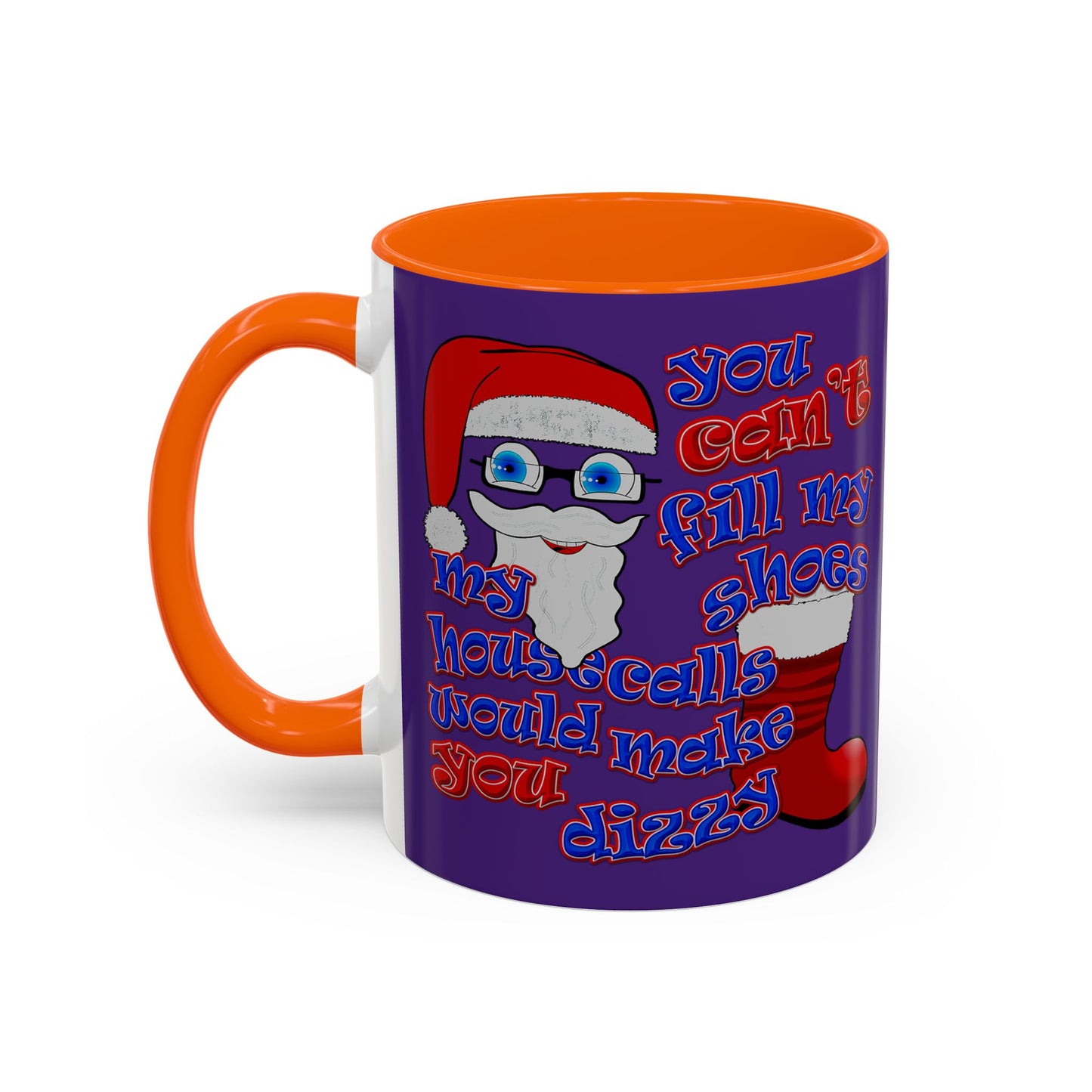 santa's shoes - Accent Mug (purple)