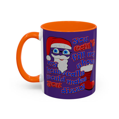 santa's shoes - Accent Mug (purple)