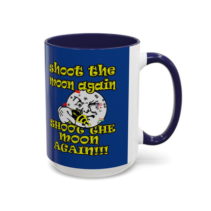 shoot the moon again - Accent Mug (dark blue)