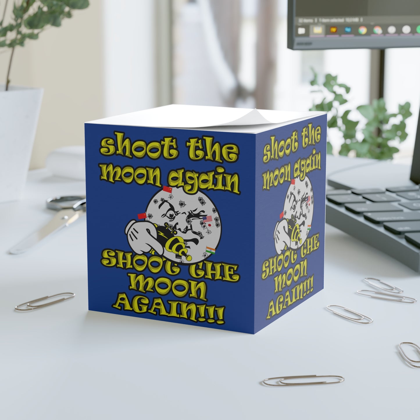 shoot the moon again - note cube (dark blue)