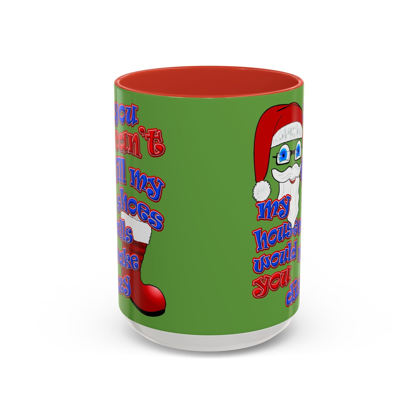 santa's shoes - Accent Mug (green)