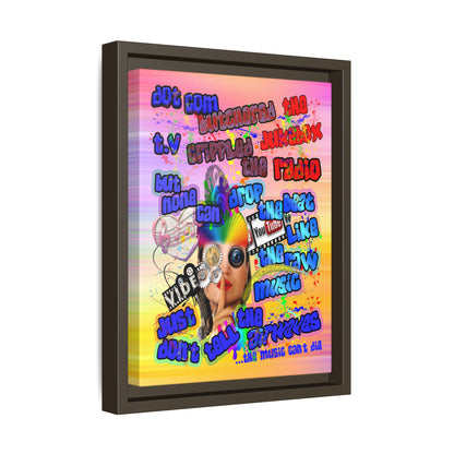 drop the beat - framed canvas art (color blur)