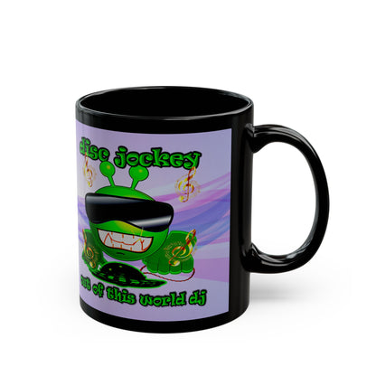 disc jockey - Black Mug (light blue-pink wave)