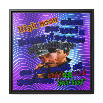 high noon - framed canvas art (purple wave)