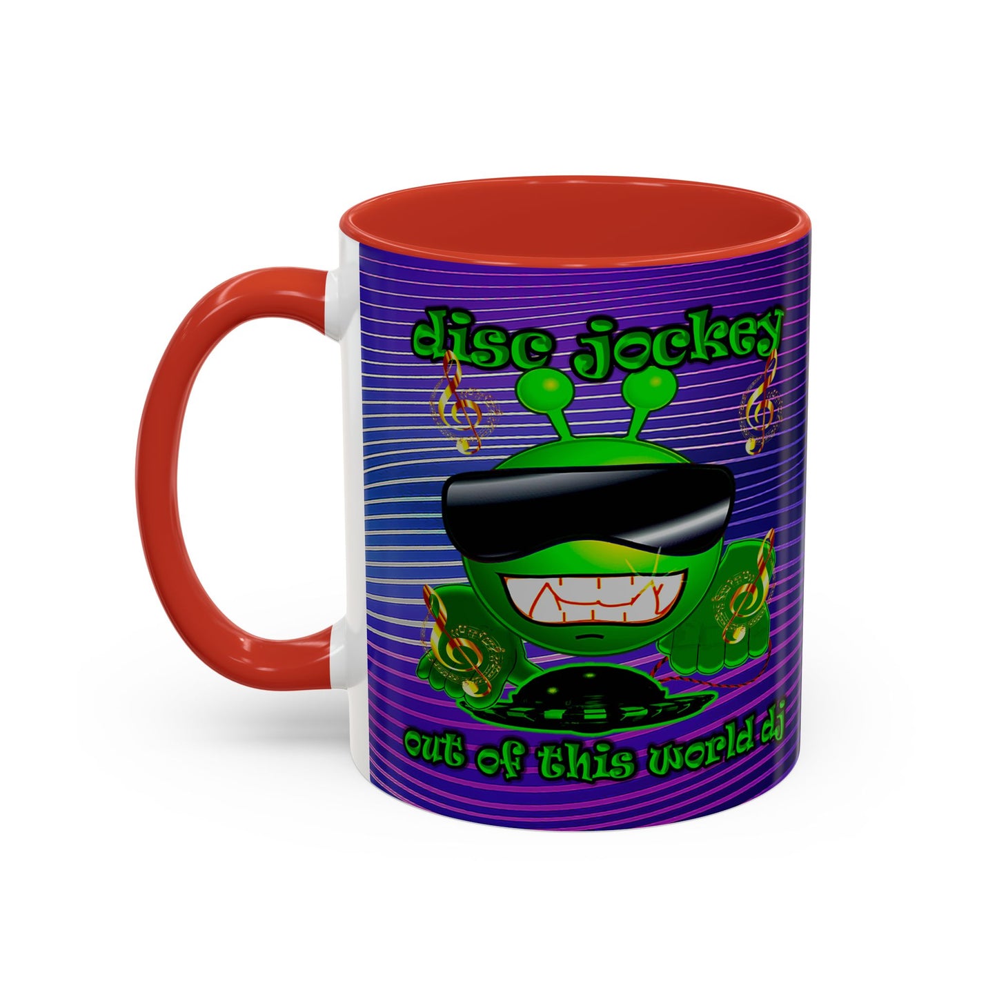 disc jockey - Accent Mug (purple wave)