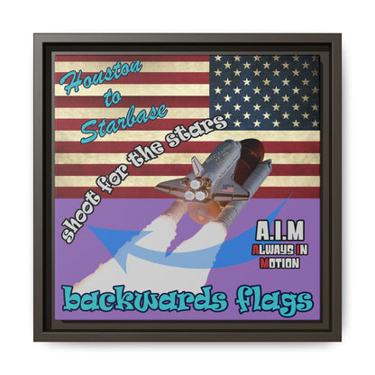 shoot for the stars - framed canvas art (light purple)