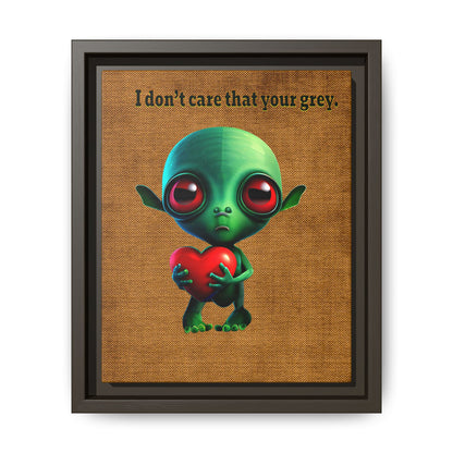 I don't care that your grey - framed canvas art (brown papyrus)