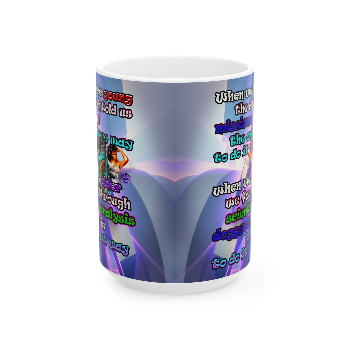 doggystyle - White Mug (grey-pink wave)