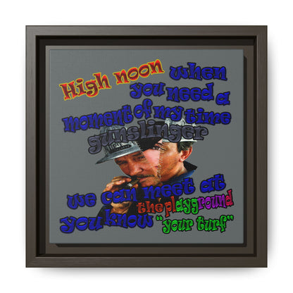 high noon - framed canvas art (dark grey)