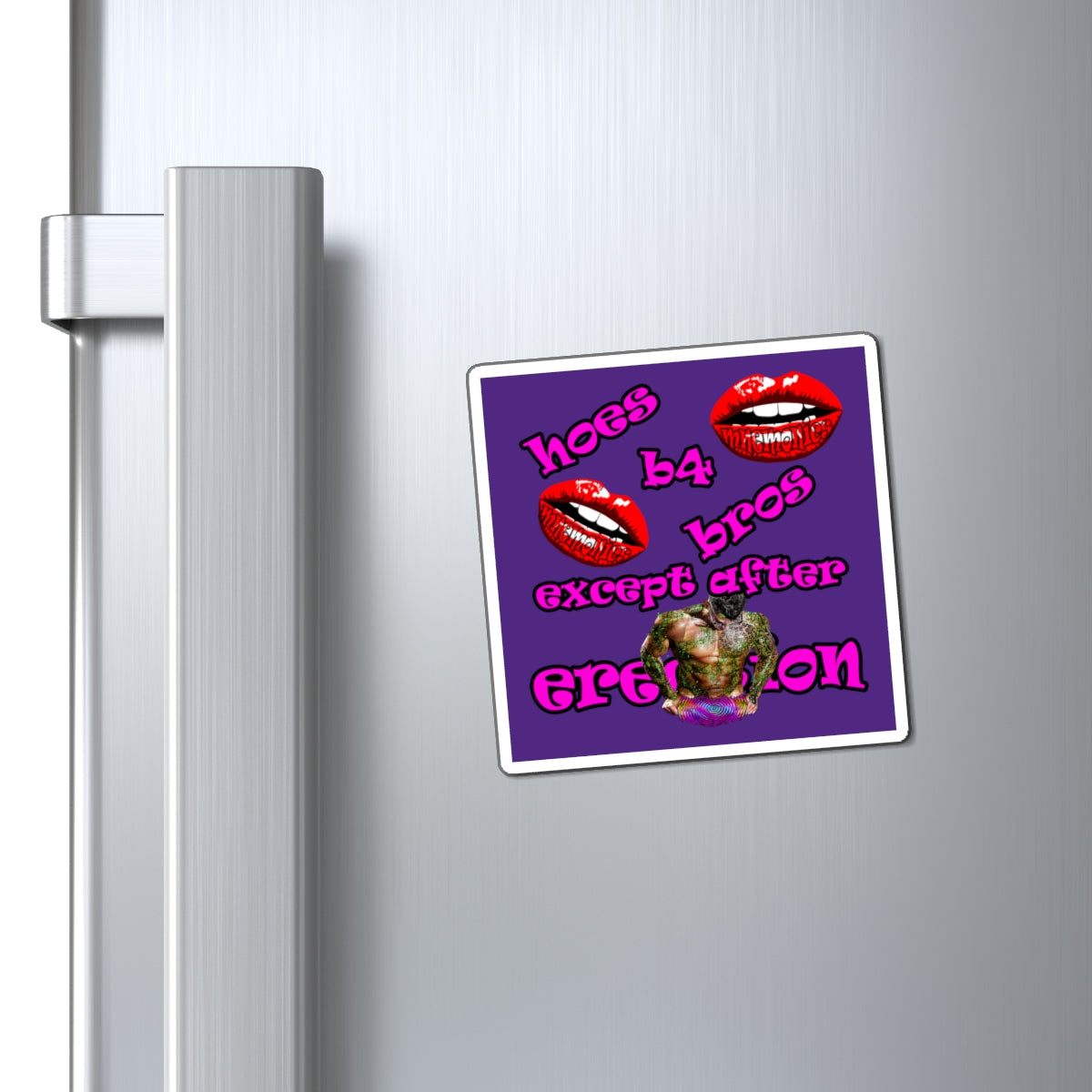 hoes b4 bros - Magnets - (purple)