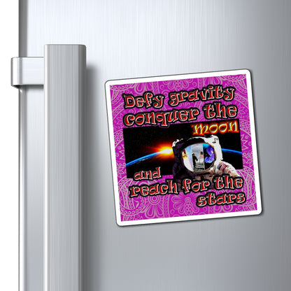 defy conquer reach - Magnets - (pink swirl)