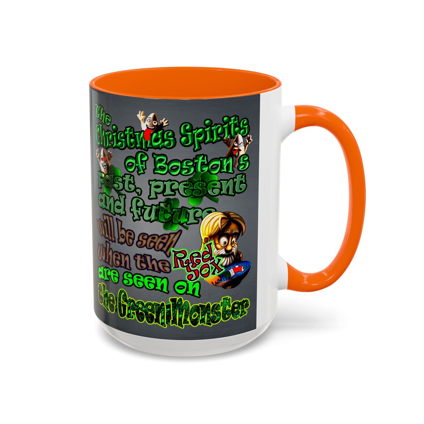 christmas spirits of boston - Accent Mug (grey-light grey)