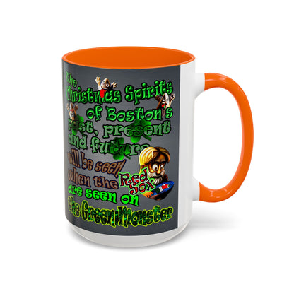 christmas spirits of boston - Accent Mug (grey-light grey)