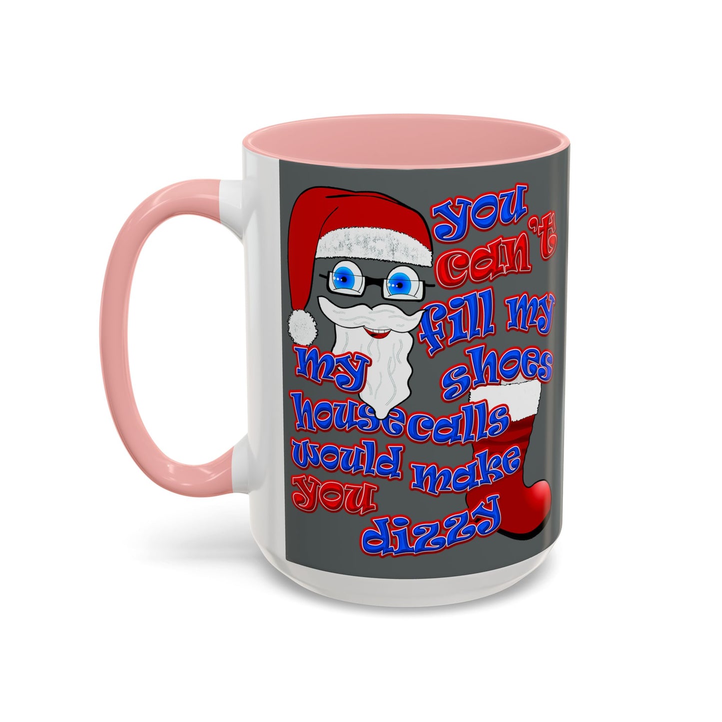 santa's shoes - Accent Mug (dark grey)