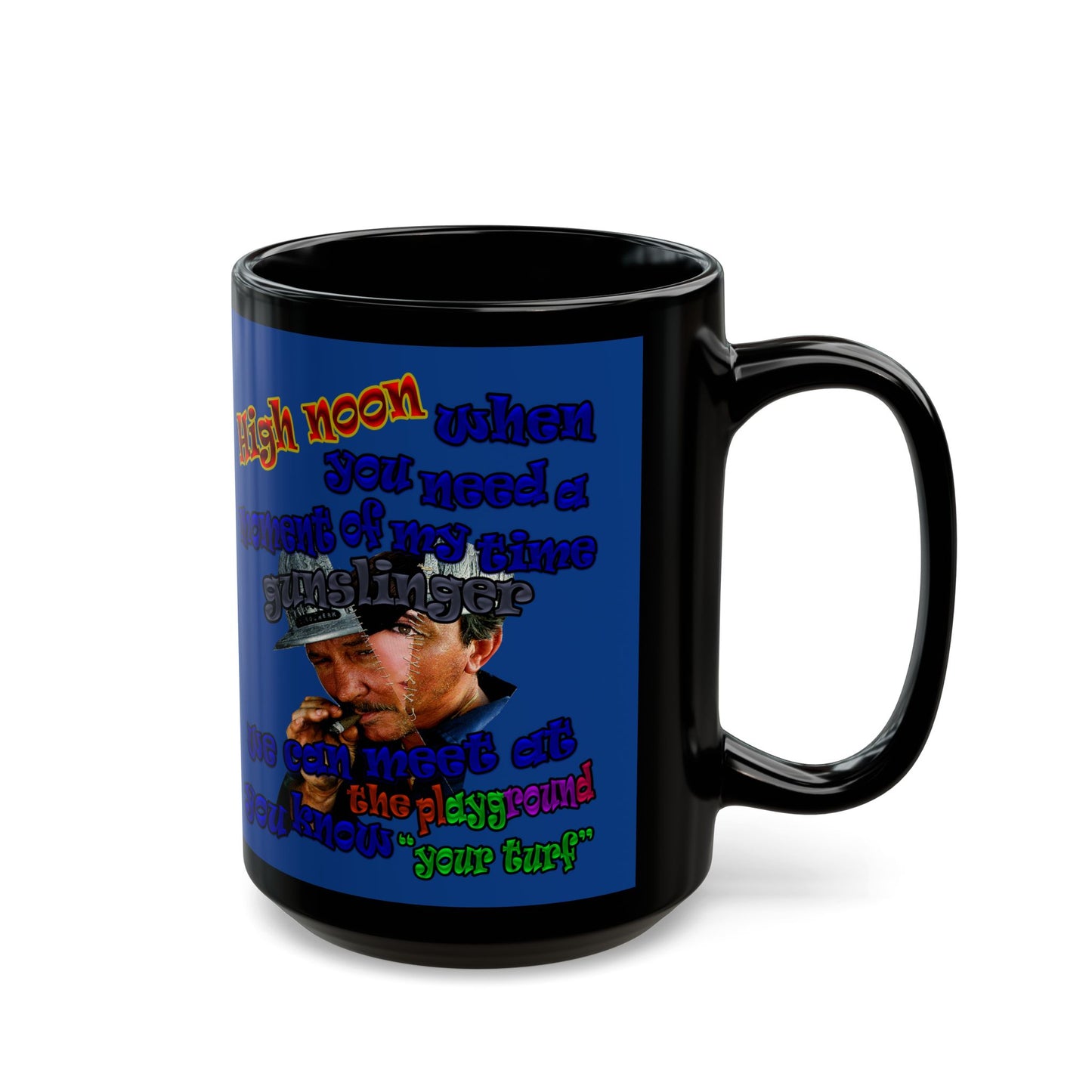 high noon - Black Mug (dark blue)