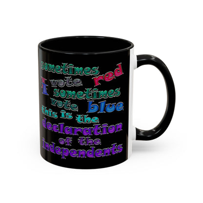 declaration of the independents - Accent Mug (black)