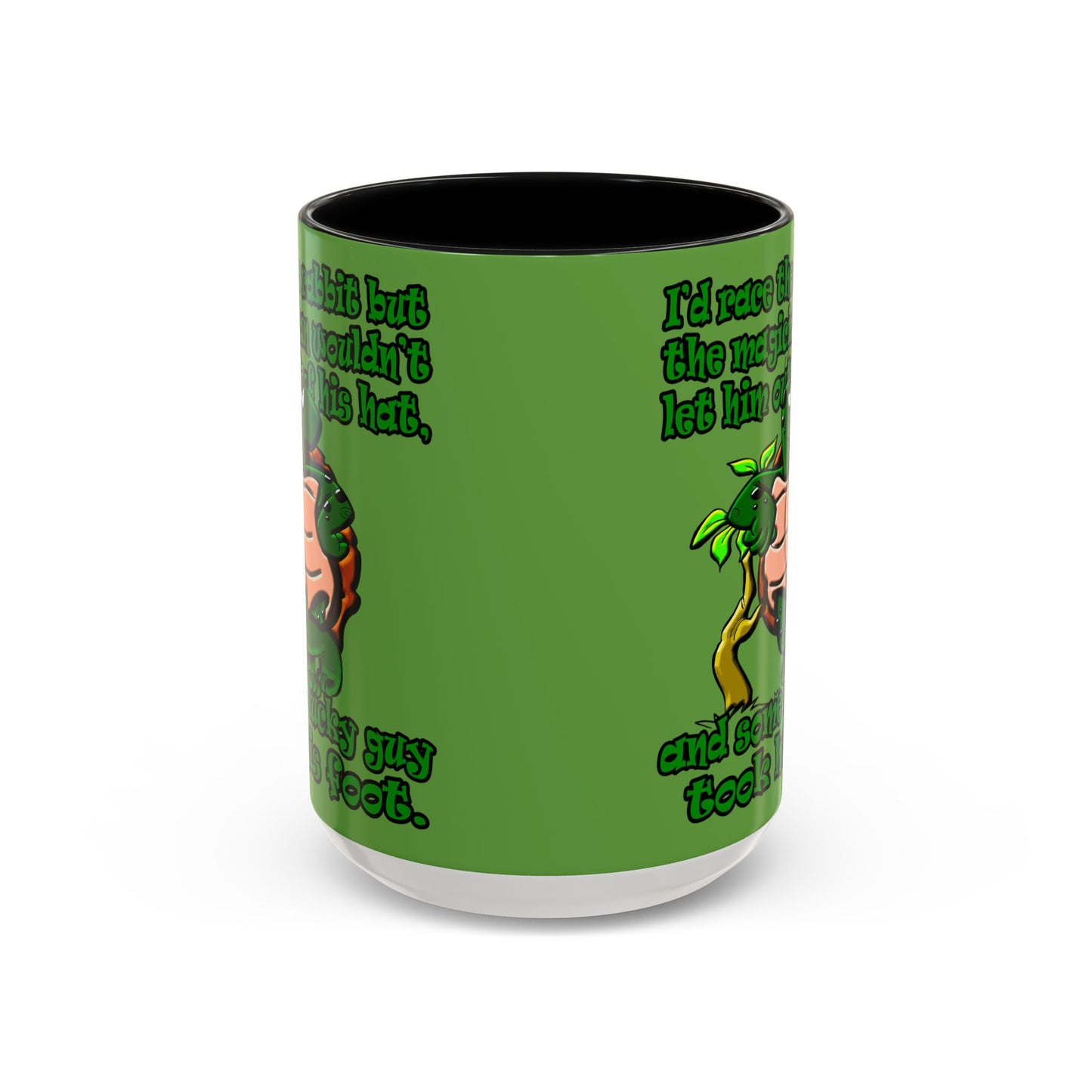 turtle race - Accent Mug (green)