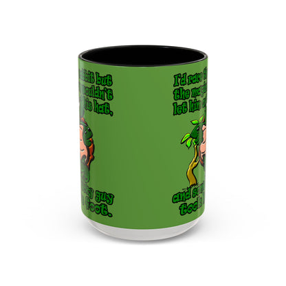 turtle race - Accent Mug (green)