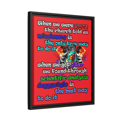 doggystyle - framed canvas art (red)