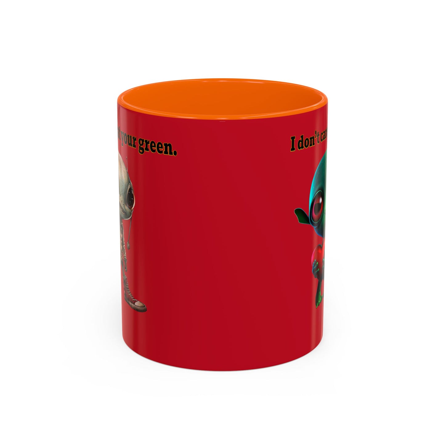 I don't care that your grey - Accent Mug (dark red)