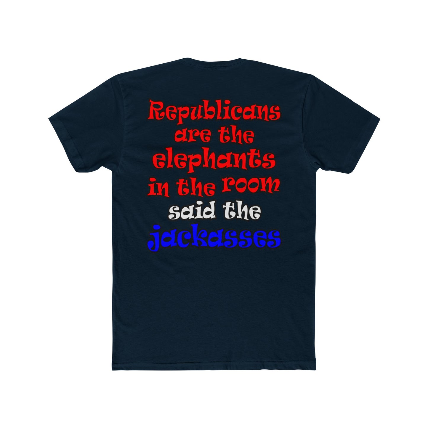 donkeys and elephants - Men's Cotton Crew Tee