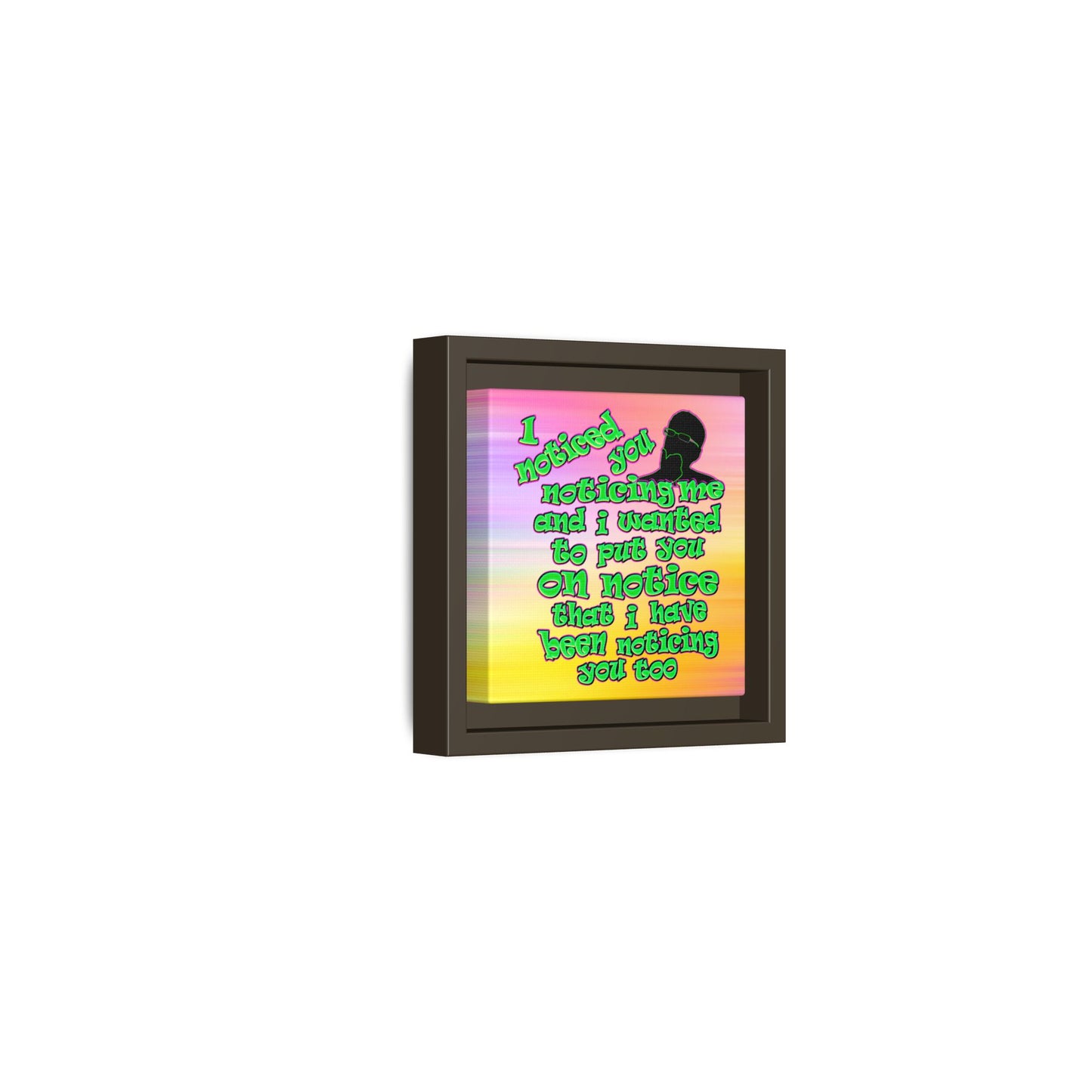 noticed you noticing - framed canvas art (color blur)