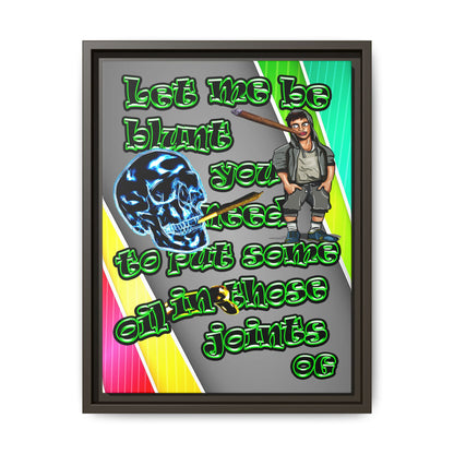 og - framed canvas art (rainbow split)