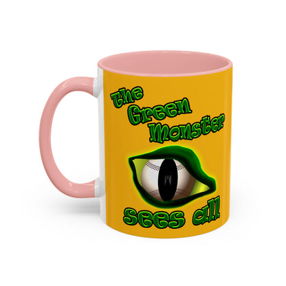 green monster - Accent Mug (yellow)