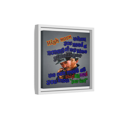 high noon - framed canvas art (grey-light grey)