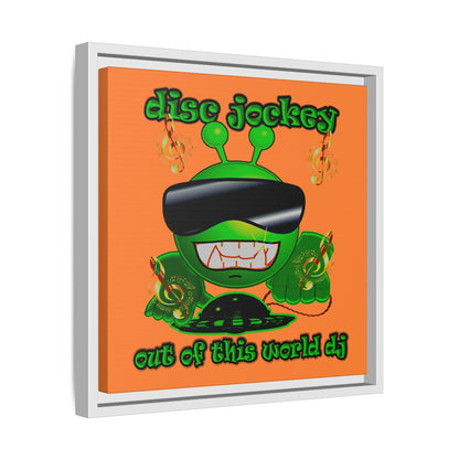 disc jockey - framed canvas art (crusta)