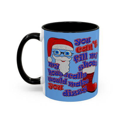 santa's shoes - Accent Mug (light blue)