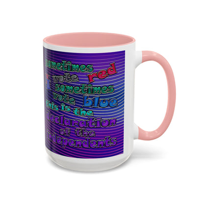declaration of the independents - Accent Mug (purple wave)