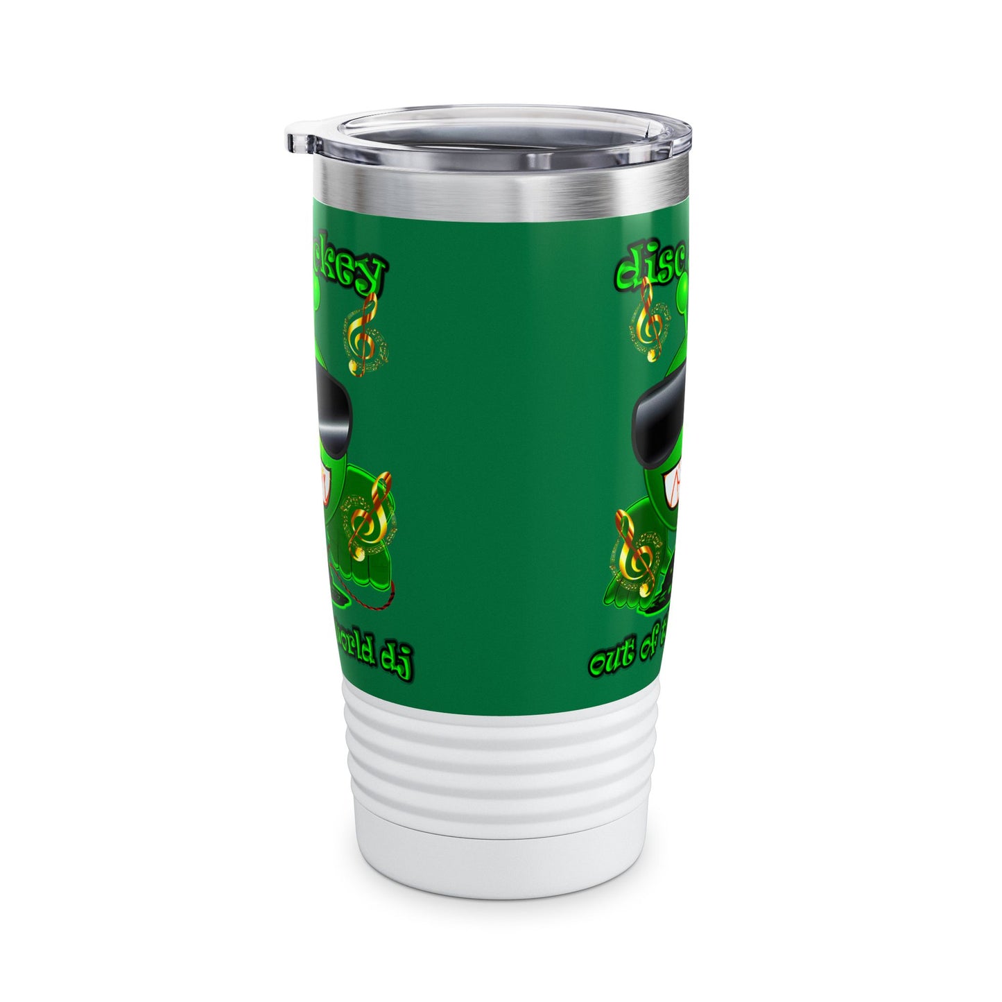 disc jockey - Ringneck Tumbler, 20oz (dark green)
