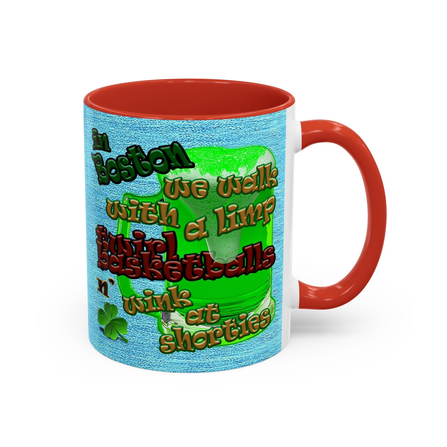 celtics logo - Accent Mug (faded blue)