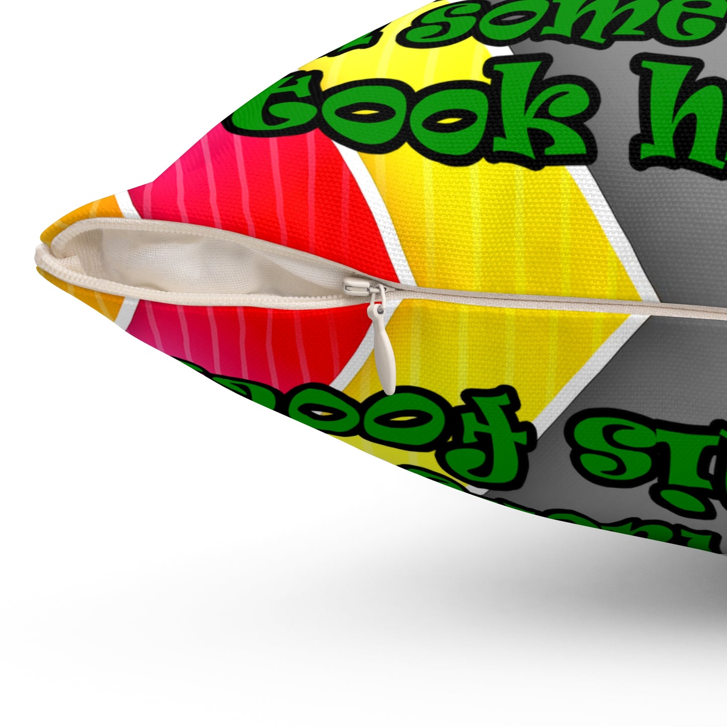 turtle race - Spun Polyester Square Pillow - (rainbow split)