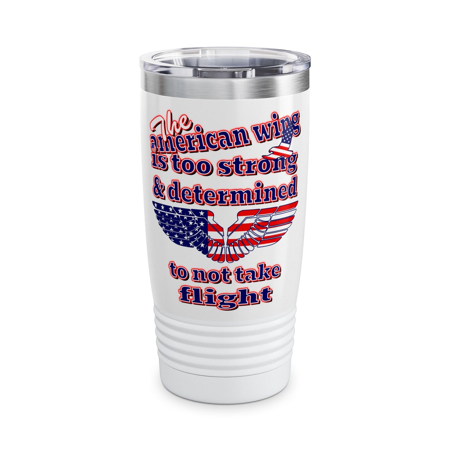 american wing - Ringneck Tumbler, 20oz (white)