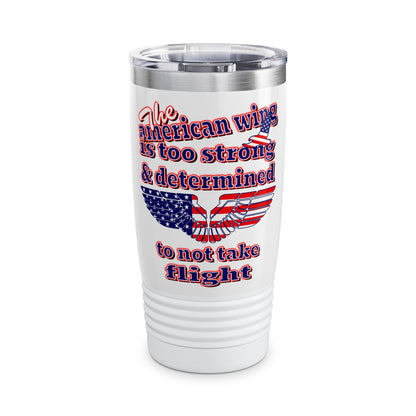 american wing - Ringneck Tumbler, 20oz (white)