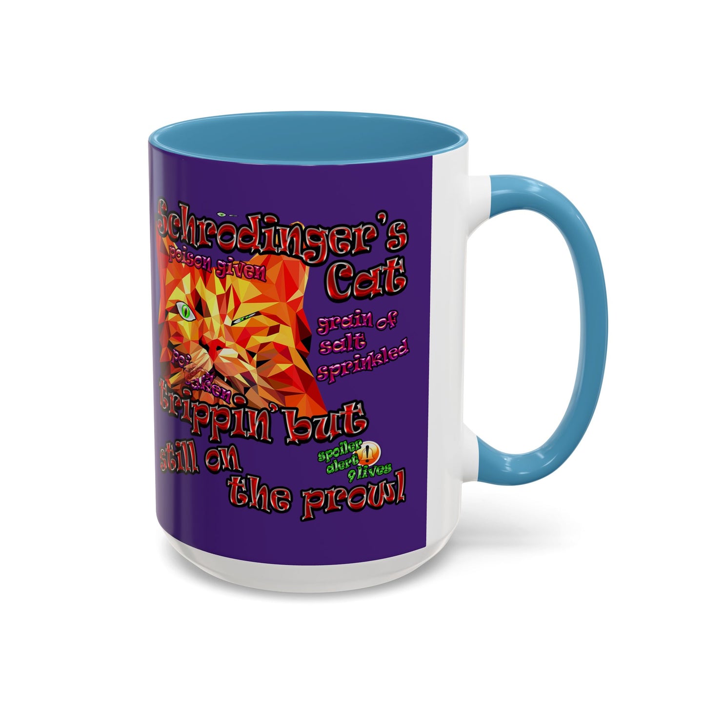 schrodinger's cat - Accent Mug (purple)
