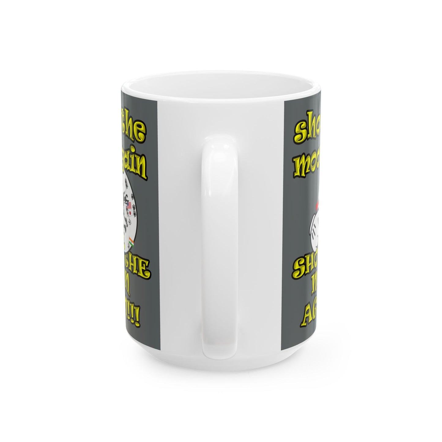shoot the moon again - White Mug (dark grey)
