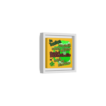 celtics logo - framed canvas art (yellow)
