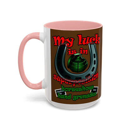 my luck - Accent Mug (brown)