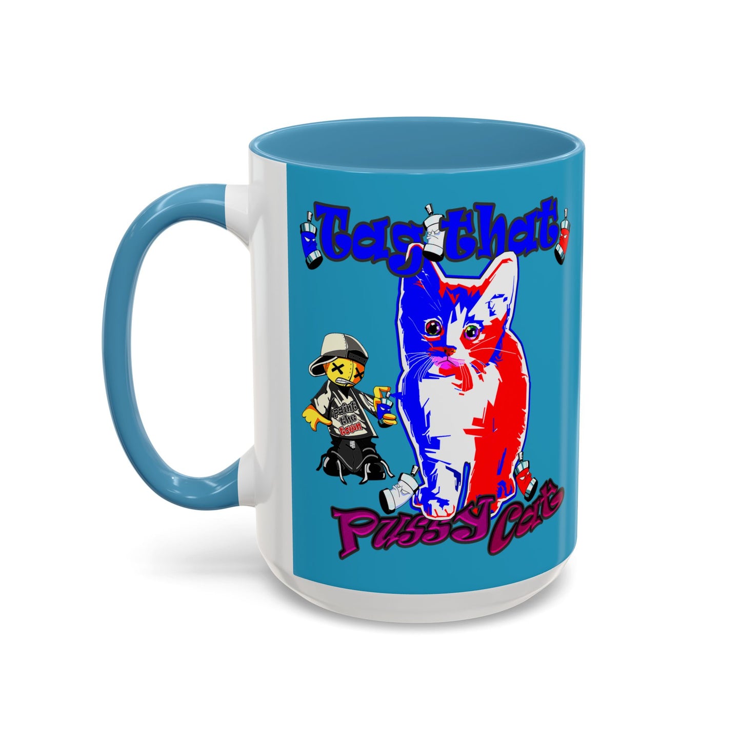 tag that - Accent Mug (turquoise)