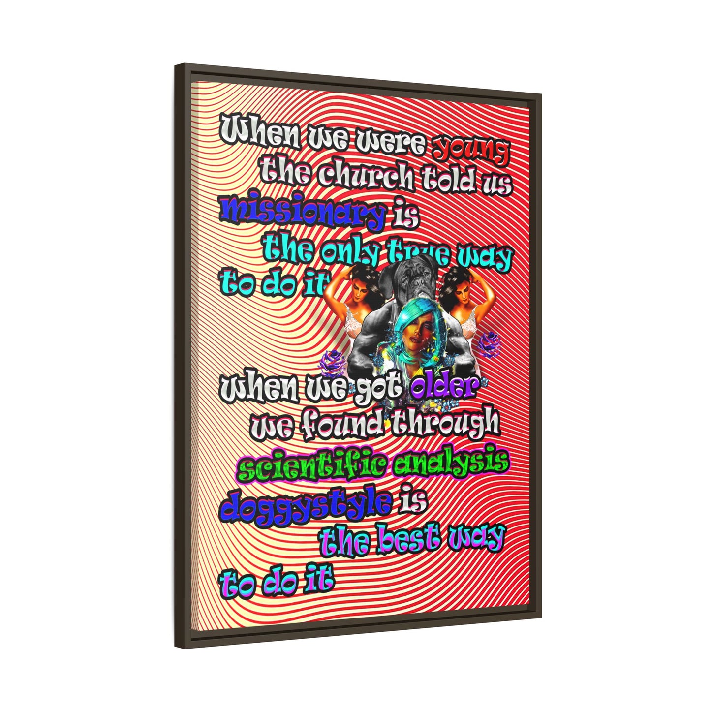 doggystyle - framed canvas art (yellow-orange wave)