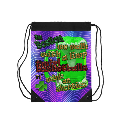 celtics logo - Drawstring Bag (purple wave)