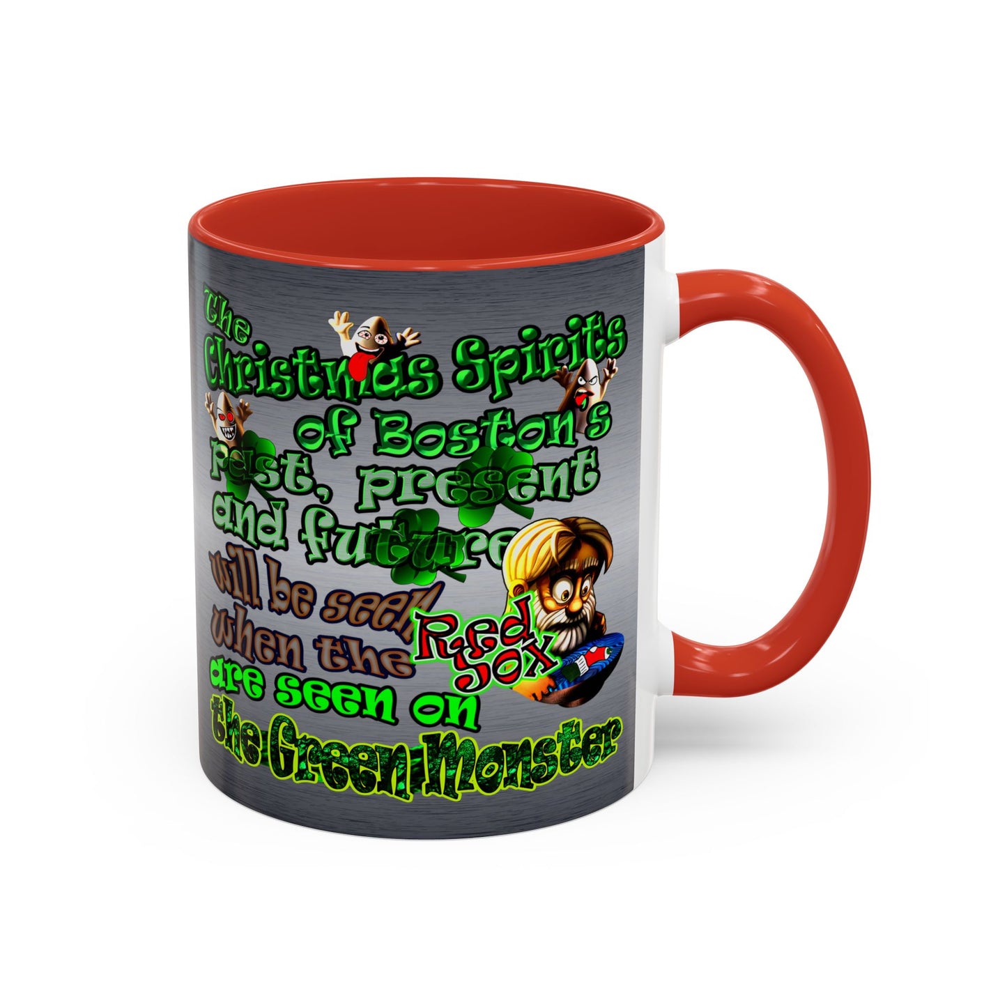 christmas spirits of boston - Accent Mug (brushed nickel)