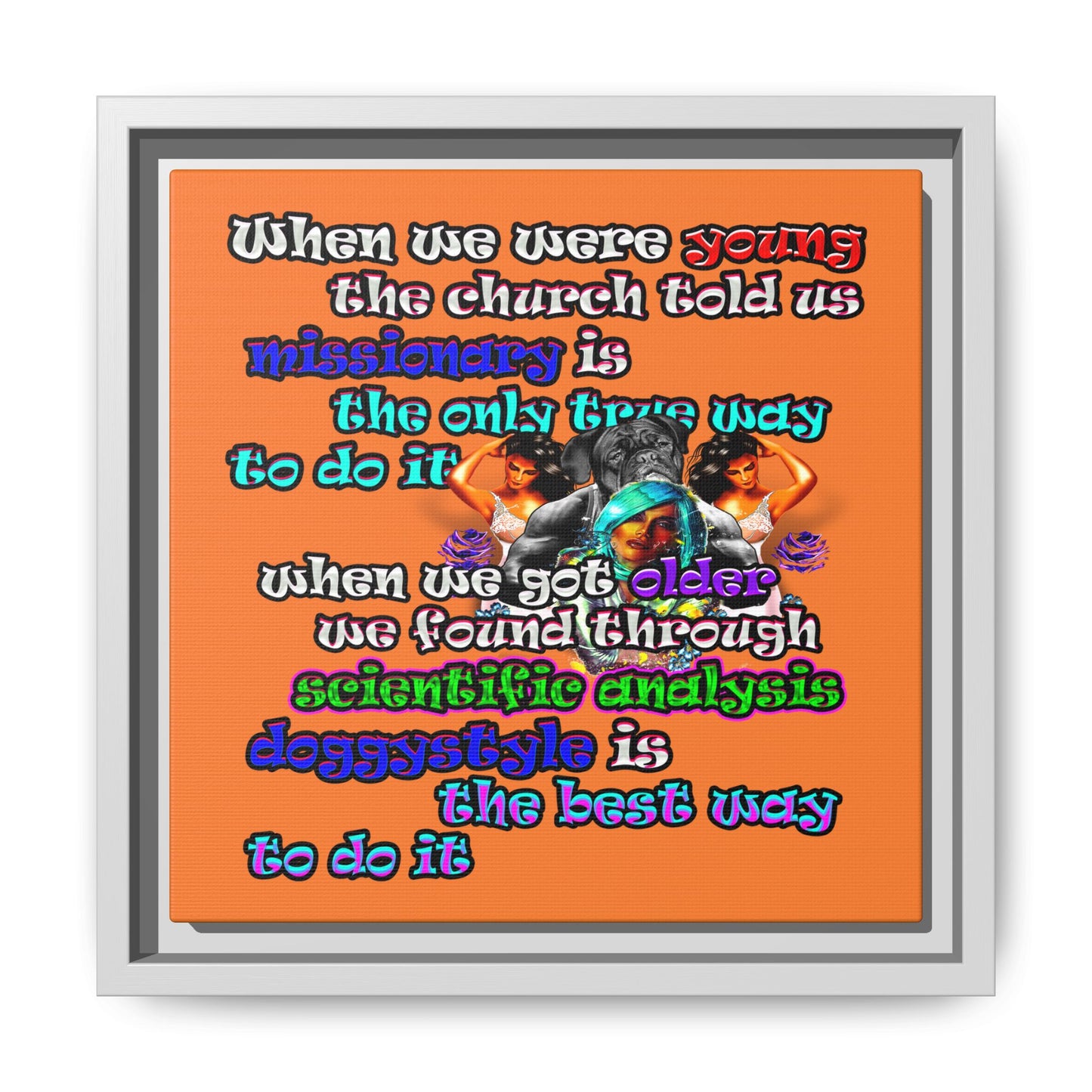 doggystyle - framed canvas art (crusta)