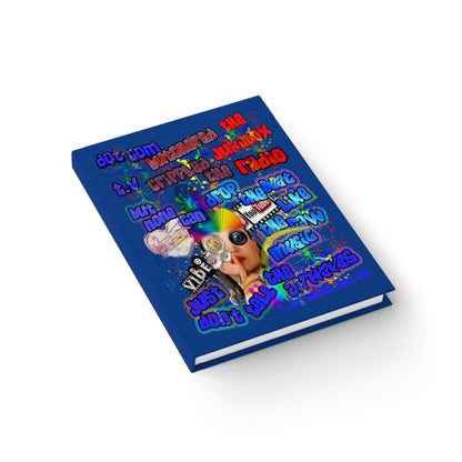 drop the beat - journal-lined (dark blue)